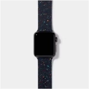 NWT heyday Black Speckled Silicone Apple Watch Band (38–41mm)